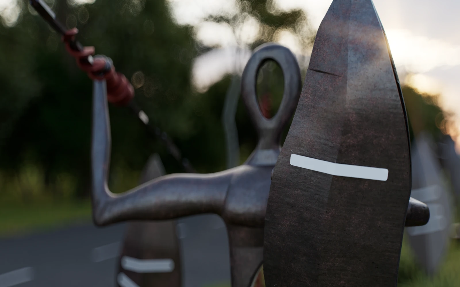 Close view of First Nations design elements in the M7-M12 landscape visualisation